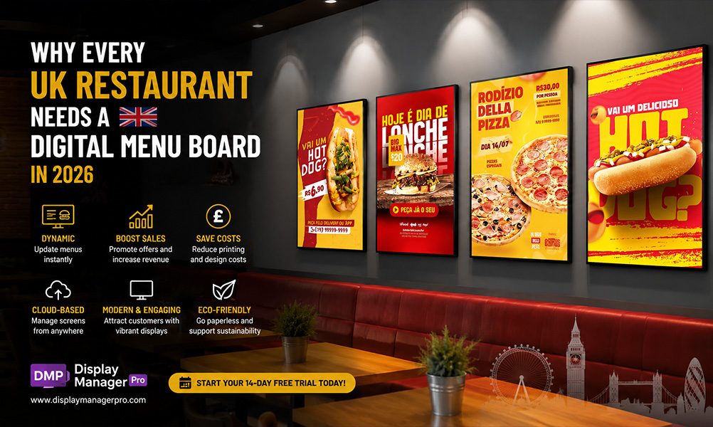 Why Every UK Restaurant Needs a Digital Menu Board in 2026