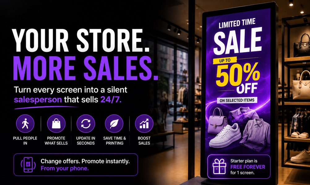 Digital Signage for Retail Stores: Sell More From Your Shop Floor
